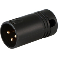 

Cable Techniques Low Profile Right-Angle XLR 3-Pin Male Connector with A-Shell, Large/Black Cap