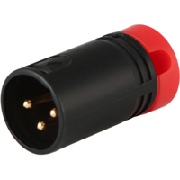 

Cable Techniques Low Profile Right-Angle XLR 3-Pin Male Connector with A-Shell, Large/Red Cap