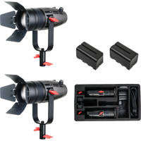 

Came-TV Boltzen B-30S 30W Fresnel Fanless Focusable LED Bi-Color 2-Light Travel Kit with 2x NP-F-Type Batteries