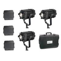 

Came-TV Boltzen B-60 Fresnel 60W Fanless Focusable LED Daylight 3-Light Kit, Includes Barndoors, Power Adapters & Hard Case