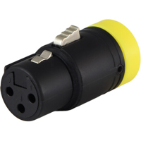 

Cable Techniques Low Profile Right-Angle XLR 3-Pin Female Connector with B-Shell, Large/Yellow Cap