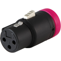 

Cable Techniques Low Profile Right-Angle XLR 3-Pin Female Connector with B-Shell, Standard/Purple Cap