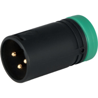 

Cable Techniques Low Profile Right-Angle XLR 3-Pin Male Connector with B-Shell, Standard/Green Cap