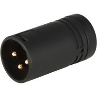 

Cable Techniques Low Profile Right-Angle XLR 3-Pin Male Connector with B-Shell, Standard/Black Cap