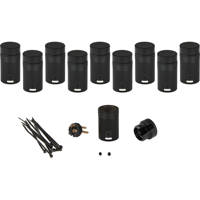 

Cable Techniques Low Profile Right-Angle XLR 3-Pin Male Connector with B-Shell, Large/Black Cap, 10-Pack