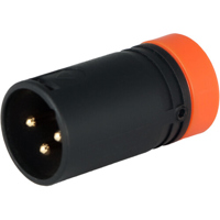 

Cable Techniques Low Profile Right-Angle XLR 3-Pin Male Connector with B-Shell, Large/Orange Cap