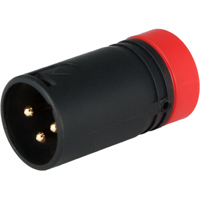 

Cable Techniques Low Profile Right-Angle XLR 3-Pin Male Connector with B-Shell, Large/Red Cap