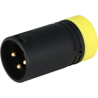 

Cable Techniques Low Profile Right-Angle XLR 3-Pin Male Connector with B-Shell, Large/Yellow Cap