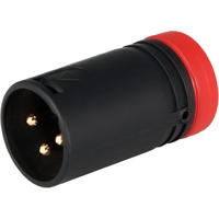 

Cable Techniques Low Profile Right-Angle XLR 3-Pin Male Connector with B-Shell, Standard/Red Cap