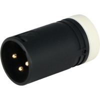 

Cable Techniques Low Profile Right-Angle XLR 3-Pin Male Connector with B-Shell, Standard/White Cap