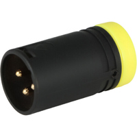 

Cable Techniques Low Profile Right-Angle XLR 3-Pin Male Connector with B-Shell, Standard/Yellow Cap