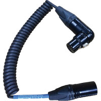 

Cable Techniques 6" XLR 3-pin Female Right Angle to XLR 3-pin Male Coiled Cable for Mic and Lectrosonics UCR Receiver, Extends to 18"