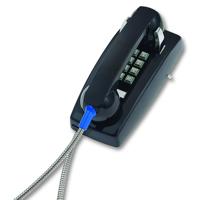 

Cortelco Wall Phone with Armored Cord and Metal Cradle, Black