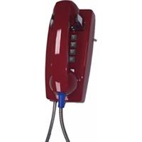 

Cortelco Wall Phone with Armored Cord and Metal Cradle, Red