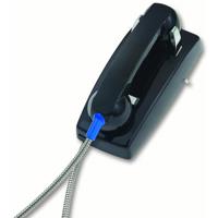 

Cortelco No Dial Wall Phone with Armored Cord and Metal Cradle, Black