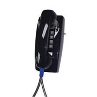 

Cortelco No Dial Wall Phone with Armored Cord and Metal Cradle, Red