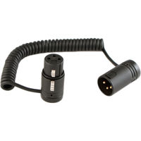 

Cable Techniques 6" Low-Profile XLR 3-Pin Female to XLR 3-Pin Male Coiled Jumper Cable for On-Camera Mic and Other Field Gear, Extends to 15"