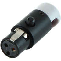 

Cable Techniques Low Profile Right Angle TA3F Mini XLR 3-Pin Female Connector, Large/Gray Cap