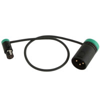 

Cable Techniques LPS Low-Profile TA3F to LPXLR-3M Cable, 12" - Green Caps