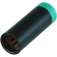 

Cable Techniques LPS Low Profile Right-Angle TA5F Mini XLR 5-Pin Male Connector, Standard/Green Cap