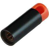 

Cable Techniques LPS Low Profile Right-Angle TA5F Mini XLR 5-Pin Male Connector, Large/Orange Cap