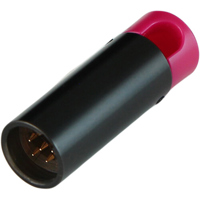 

Cable Techniques LPS Low Profile Right-Angle TA5F Mini XLR 5-Pin Male Connector, Large/Purple Cap