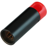

Cable Techniques LPS Low Profile Right-Angle TA5F Mini XLR 5-Pin Male Connector, Large/Red Cap