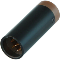 

Cable Techniques LPS Low Profile Right-Angle TA5F Mini XLR 5-Pin Male Connector, Standard/Brown Cap