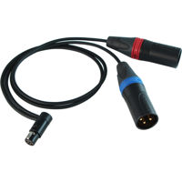 

Cable Techniques 24" LPS Low Profile TA5 5-Pin Female to 2x Straight XLR 3-Pin Male Y-Cable for Lectrosonics SRc5P Receivers