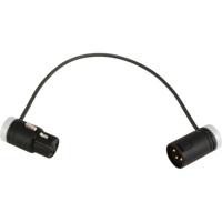 

Cable Techniques Low-Profile XLR-3F to XLR-3M Adjustable Angle 3-pin Cable, 10" - Gray Caps