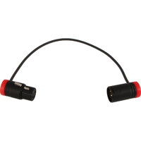 

Cable Techniques 10" Low-Profile XLR 3-Pin Adjustable Angle Cable, XLR-F to XLR-M, 3.2 mm Diameter, Red Caps