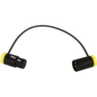 

Cable Techniques 10" Low-Profile XLR 3-Pin Adjustable Angle Cable, XLR-F to XLR-M, 3.2 mm Diameter, Yellow Caps
