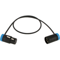 

Cable Techniques Low-Profile XLR-3F to XLR-3M Adjustable Angle 3-pin Cable, 18" - Blue Caps