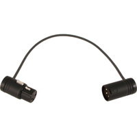 

Cable Techniques Low-Profile XLR-3F to XLR-3M Adjustable Angle 3-pin Cable, 18" - Black Caps