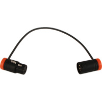 

Cable Techniques Low-Profile XLR-3F to XLR-3M Adjustable Angle 3-pin Cable, 18" - Orange Caps