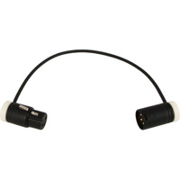 

Cable Techniques Low-Profile XLR-3F to XLR-3M Adjustable Angle 3-pin Cable, 18" - White Caps