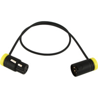 

Cable Techniques Low-Profile XLR-3F to XLR-3M Adjustable Angle 3-pin Cable, 18" - Yellow Caps