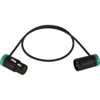 

Cable Techniques Low-Profile XLR-3F to XLR-3M Adjustable Angle 3-pin Cable, 24" - Green Caps