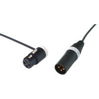 

Cable Techniques 24" Premium Low Profile Right-Angle XLR-3F to XLR-3M Straight Microphone Cable, White Caps