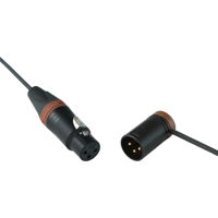 

Cable Techniques 24" Premium Low Profile Straight XLR-3F to XLR-3M Right-Angle Microphone Cable, Brown Caps