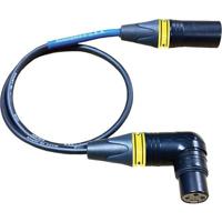 

Cable Techniques 18" Neutrik XLR 3-pin Female Right Angle to XLR 3-pin Male Canare L2E5 Audio Bag Receiver Cable, Yellow XLR Ring