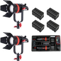 

Came-TV Boltzen Q-55S 55W High Output Fresnel Focusable LED Bi-Color 2-Light Travel Kit with 4x NP-F-Type Batteries