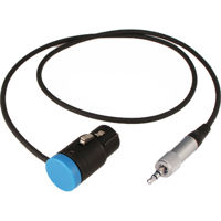 

Cable Techniques 18" 3.5mm TRS to Low-Profile XLRF Sennheiser SK 100 G3 Line Input Cable, Unbalanced, Blue Cap