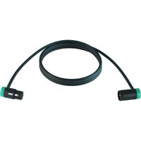 

Cable Techniques 15' Premium Low Profile Right-Angle XLR-3F to XLR-3M Mogami W2893 Microphone Cable, Green Caps