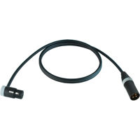 

Cable Techniques 6' Premium Low Profile Right-Angle XLR-3F to XLR-3M Straight Mogami W2893 Microphone Cable, Gray Cap/Ring