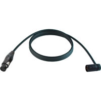 

Cable Techniques 10' Premium Low Profile Straight XLR-3F to XLR-3M Right-Angle Mogami W2893 Microphone Cable, Black Cap/Ring