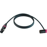 

Cable Techniques 15' Premium Low Profile Straight XLR-3F to XLR-3M Right-Angle Mogami W2893 Microphone Cable, Purple Cap/Ring