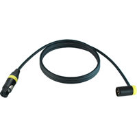

Cable Techniques 15' Premium Low Profile Straight XLR-3F to XLR-3M Right-Angle Mogami W2893 Microphone Cable, Yellow Cap/Ring