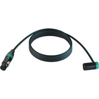 

Cable Techniques 25' Premium Low Profile Straight XLR-3F to XLR-3M Right-Angle Mogami W2893 Microphone Cable, Green Cap/Ring