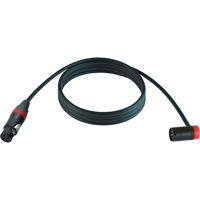 

Cable Techniques 25' Premium Low Profile Straight XLR-3F to XLR-3M Right-Angle Mogami W2893 Microphone Cable, Red Cap/Ring